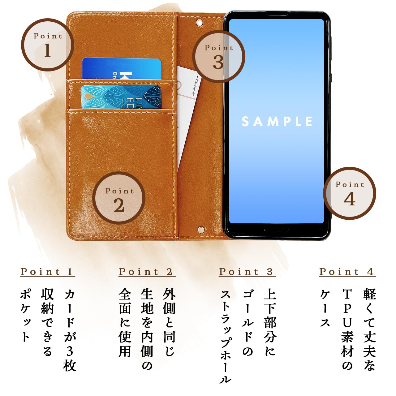 Amazon.co.jp: URBANO V04 KYV45 ケース 手帳型 カバー kyv45